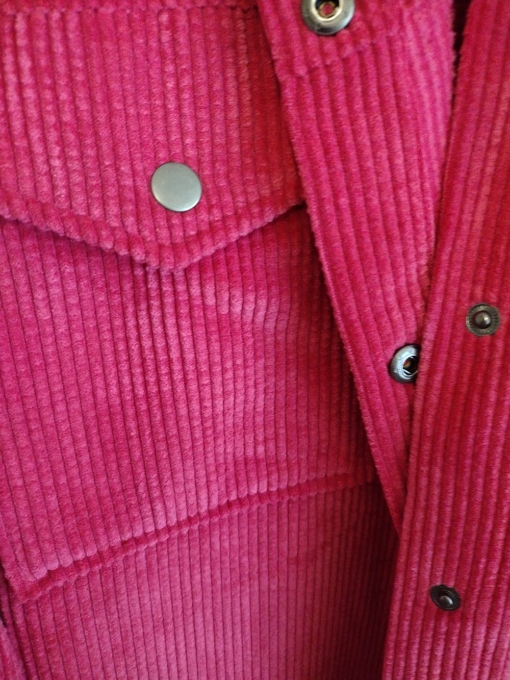 Wild Fable Magenta Corduroy Button Up Shacket - Picture 3 of 4